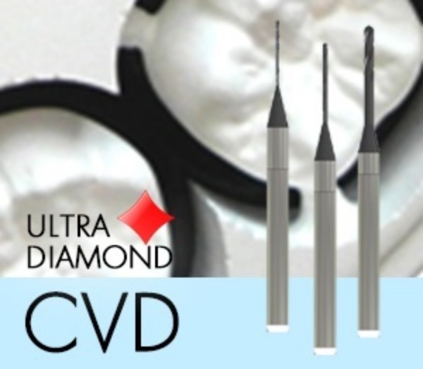 Picture of 5XS Masterpiece Zirconia Tool D0.6xL1.8x45 CVD Diamond Coated Ballnose Endmill